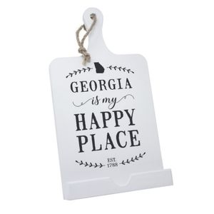 Georgia Cookbook Tablet Stand White Wood